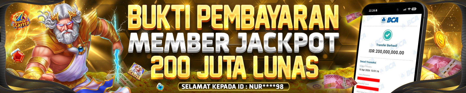 BONUS NEW MEMBER 20% ALL GAMES